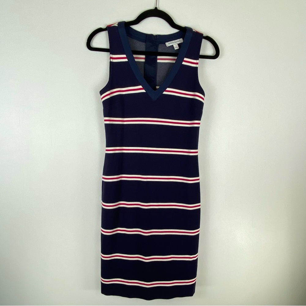 Banana Republic Navy Striped Sleeveless Dress